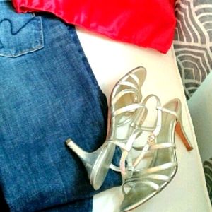 BANANA REPUBLIC Gold METALLIC Strappy Heels